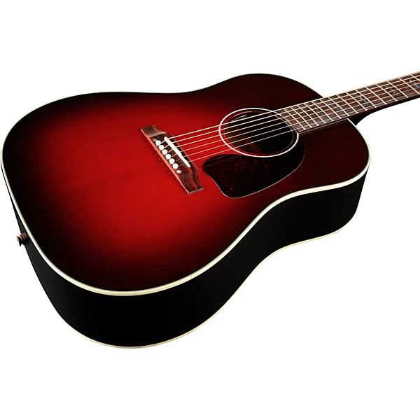 Gibson J 45 Standard Bats Limited Edition Acoustic Electric Guitar Blood Red Burst