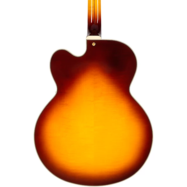 Excel EXL 1 Hollowbody Electric Guitar w Seymour Duncan Johnny Smith Mini Humbucker Dark Iced Tea Burst