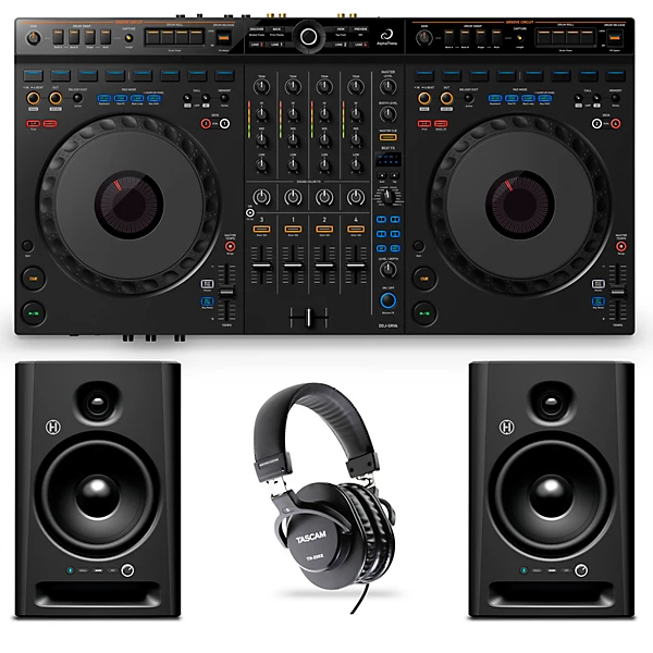 DDJ GRV6 Home DJ Bundle with Harbinger Monitors and Tascam Headphones