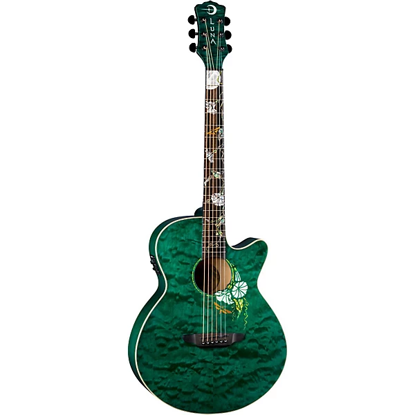Flora Moonflower Acoustic Electric Guitar Transparent Mallard
