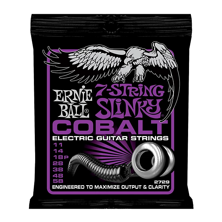 2729 Cobalt 7 String Power Slinky Electric Guitar Strings