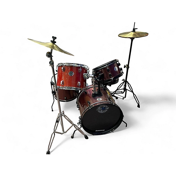 Ludwig Used Ludwig 4 Piece pocket kit Chrome Red Metallic Drum Kit.gc