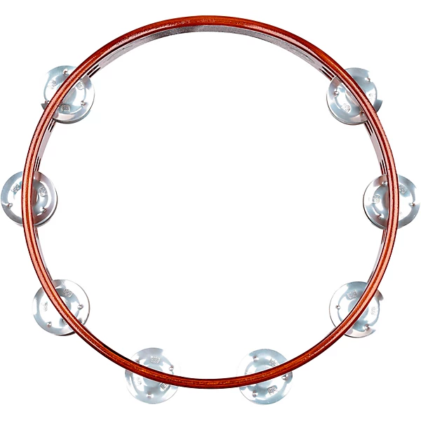 MEINL Wood Tambourine Two Rows Brass Jingles