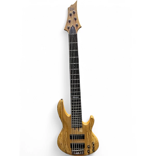 ESP Used ESP LTD B206SM 6 String SPALTED MAPLE Electric Bass Guitar