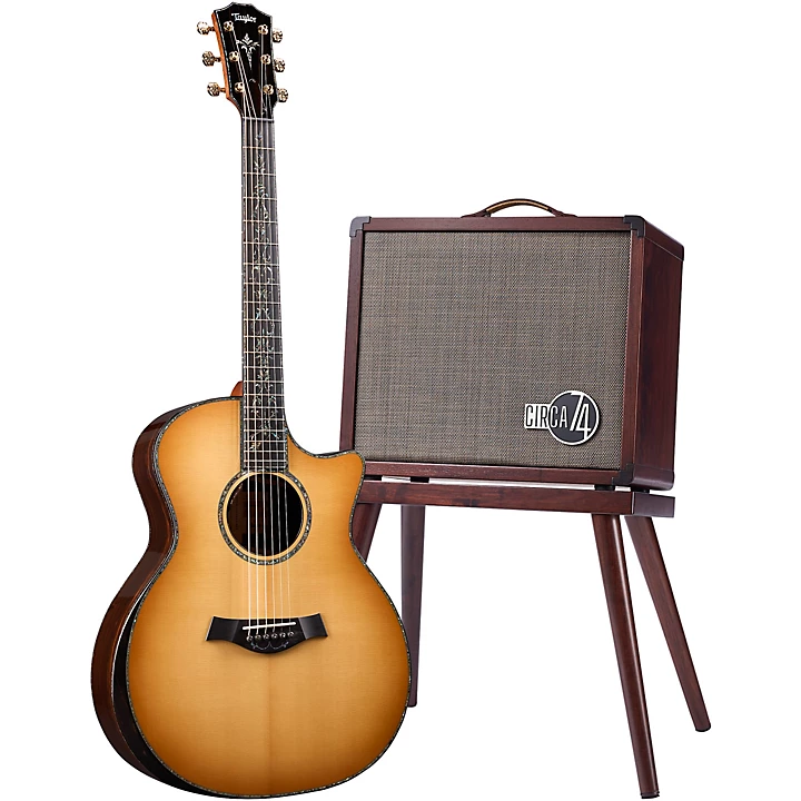 Taylor PS14c Brazilian Rosewood 50th Anniversary Limited Edition Grand Auditorium Acoustic Electric Guitar with matching Circa 74 Amp Honey Sunburst