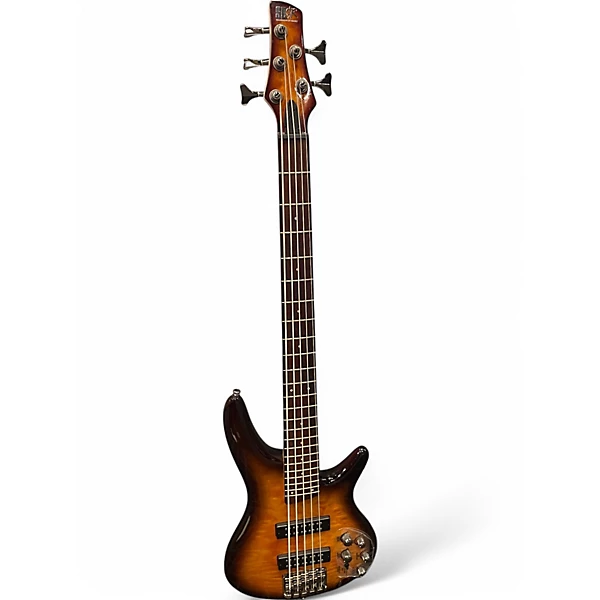 Used Ibanez SR405 5 String 2 Color Sunburst Electric Bass Guitar