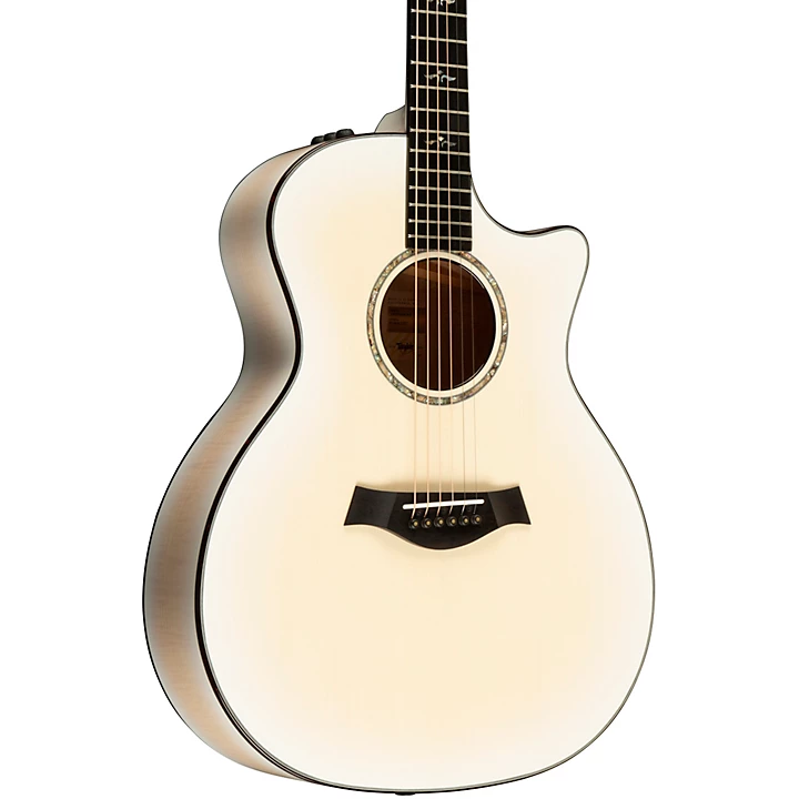 Taylor 614ce Limited Edition 50th Anniversary Grand Auditorium Acoustic Electric Guitar Trans White Edgeburst