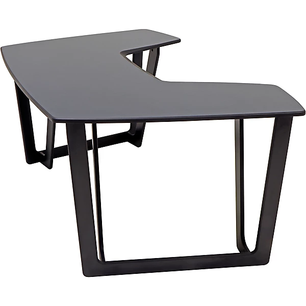 AIRE Artist Curved Workstation no racks Hautelink Desktop Black Legs