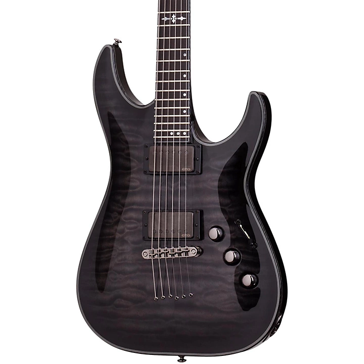 Schecter Guitar Research Hellraiser Hybrid C 1 Electric Guitar Transparent Black Burst