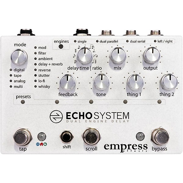 Empress Effects Echosystem Dual Delay Effects Pedal