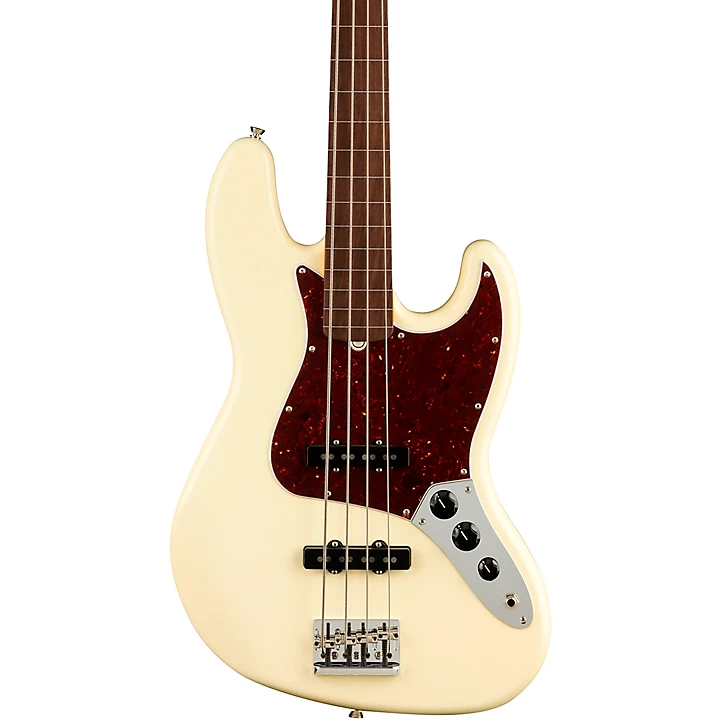 Fender American Professional II Fretless Jazz Bass Rosewood Fingerboard Olympic White