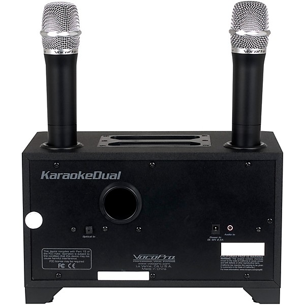 VocoPro KaraokeDual Plus Karaoke System with Wireless Microphones and Bluetooth Level 1 L45112004000000.gc
