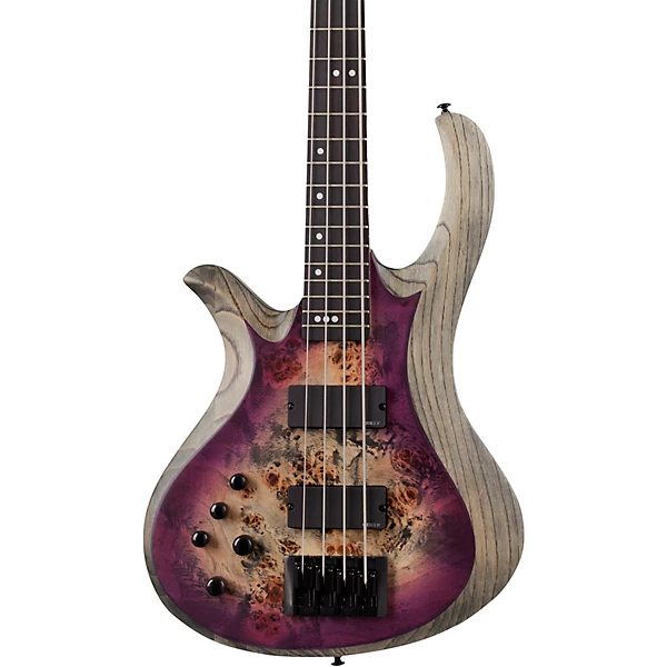 Schecter Guitar Research Riot 4 Left Handed 4 String Electric Bass Aurora Burst