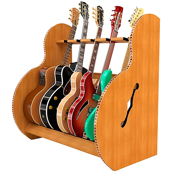 Session Deluxe Guitar Stand Red Oak Short Size 5 7 Cases