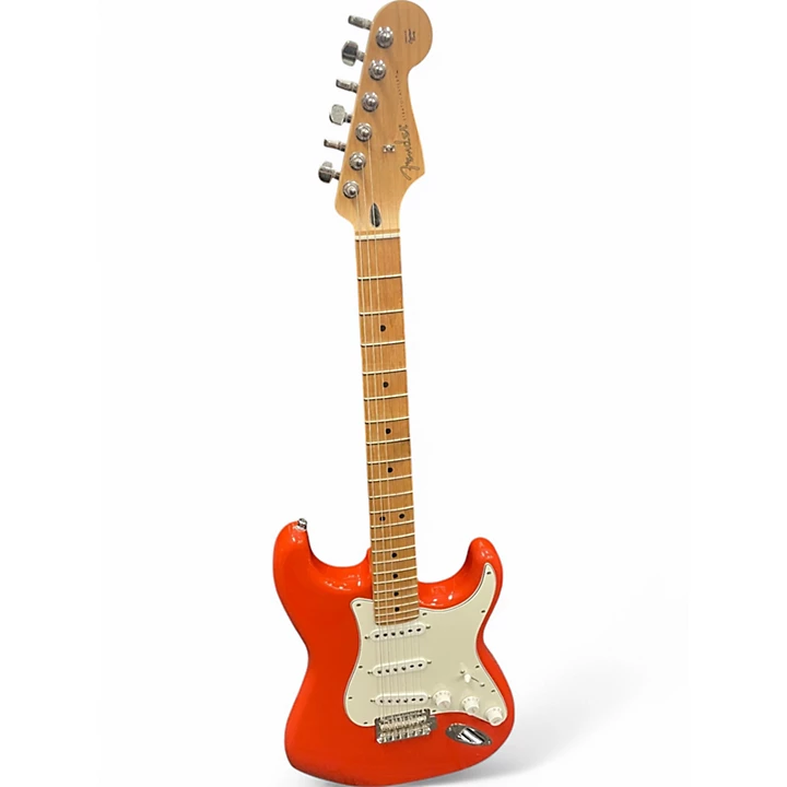 Fender Used Fender Player Series Limited Edition Roasted Maple Neck Fiesta Red Solid Body Electric Guitar.gc