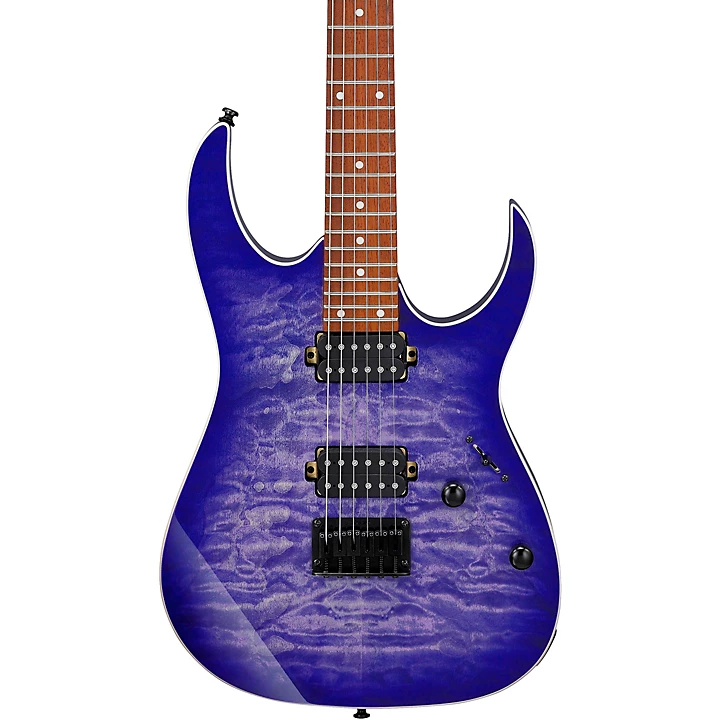 Ibanez RG421QM Quilted Maple Top Electric Guitar Cerulean Blue Burst