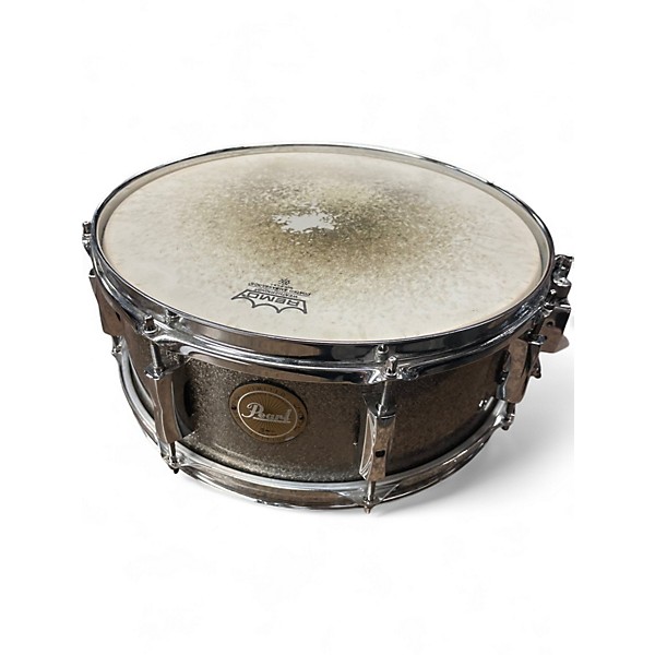 Pearl Used Pearl 55X14 LIMITED EDITION ST SNARE Silver Sparkle Drum.gc