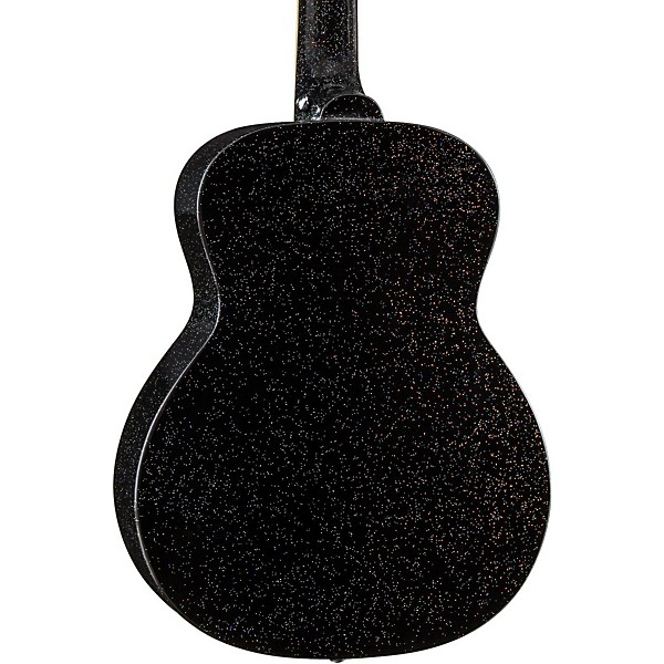 Luna Aurora Borealis 3/4 Size Acoustic Guitar Black Sparkle