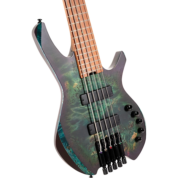 Space 5 Headless 5 String Electric Bass Star Dust Green