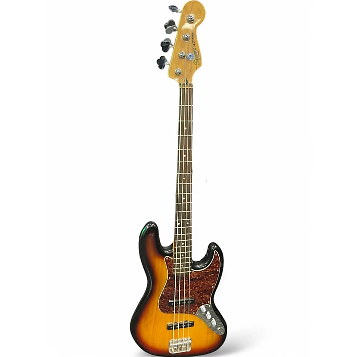 Fender Used 2021 Fender Squier Classic Vibe 60s Jazz Bass 3 Color Sunburst Laurel 3 Tone Sunburst Electric Bass Guitar.gc