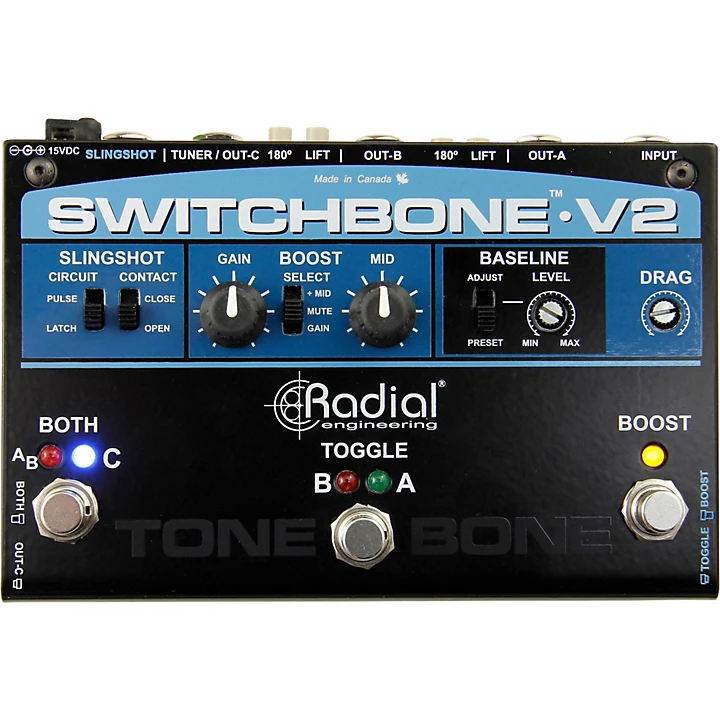 Switchbone V2 ABY C Amp Selector and Booster Pedal
