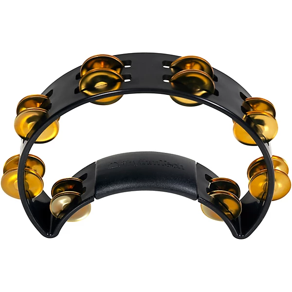 Rhythm Tech Tambourine With Brass Jingles Black 9.5 in.