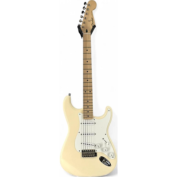 Used Fender Artist Series Jimmie Vaughan Tex Mex Stratocaster Cream Solid Body Electric Guitar