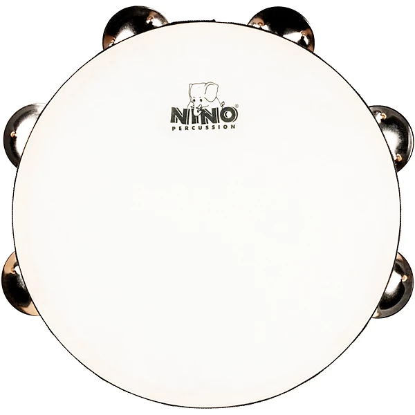 Nino Single Row Headed Wood Tambourine, Natural 8 in.