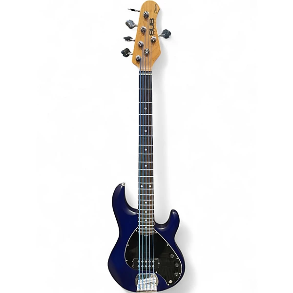 Sterling by Music Man Used Sterling by Music Man Ray5 5 String Blue Electric Bass Guitar