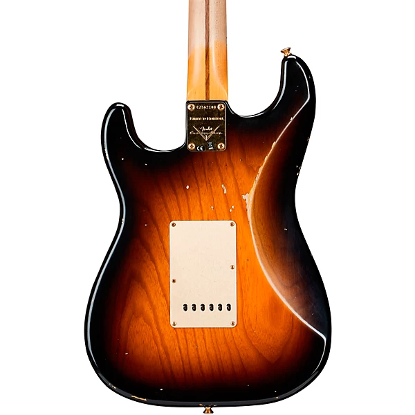 Limited Edition 55 Stratocaster Relic Gold Hardware Electric Guitar Wide Fade 2 Color Sunburst