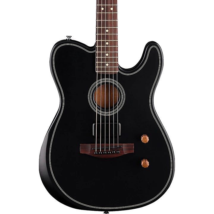 Fender Acoustasonic Standard Telecaster Acoustic Electric Guitar Black