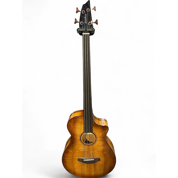 Used Breedlove Pursuit Exotic S Concerto Fretless  Shaded Edge Burst Acoustic Bass Guitar
