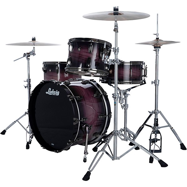 Ludwig Maple Exotic 3 Piece FAB Shell Pack with 22 in. Bass Drum Amethyst Burst