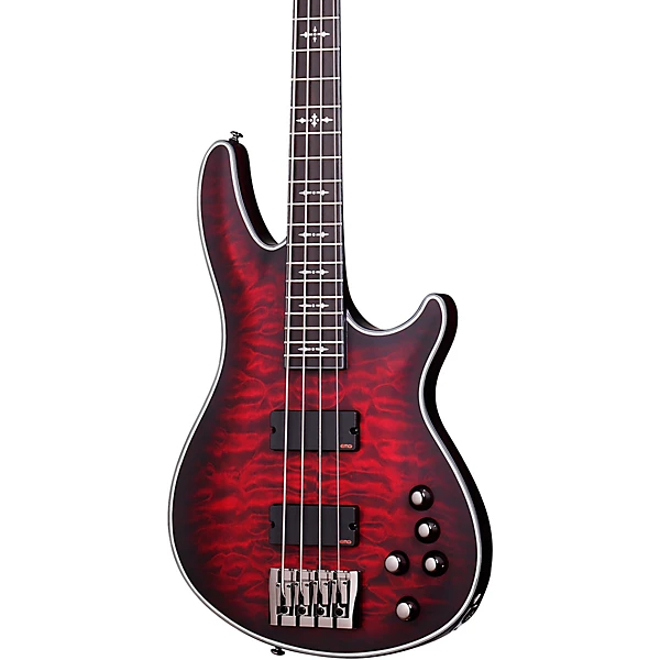 Hellraiser Extreme 4 Electric Bass Guitar Satin Crimson Red Burst