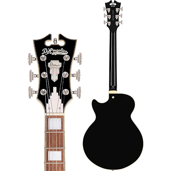 D'Angelico Premier SS Semi Hollow Electric Guitar Solid Black