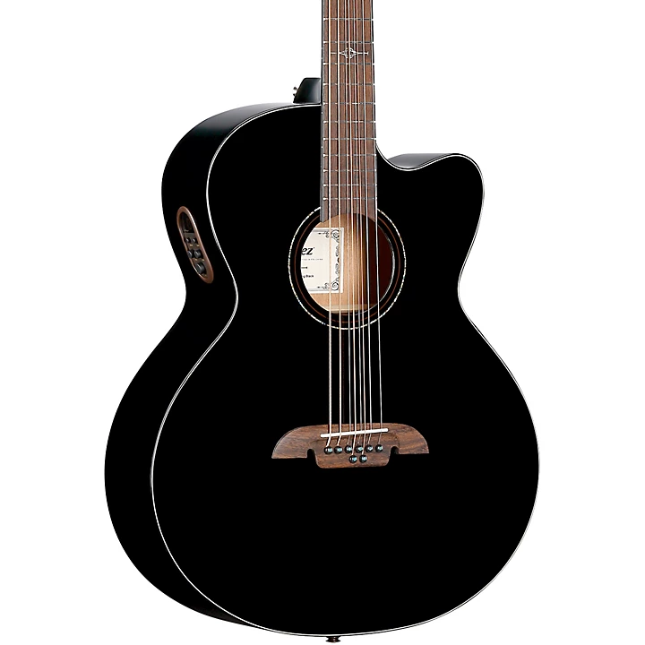 Alvarez ABT60CE 8 String Baritone Acoustic Electric Guitar Black