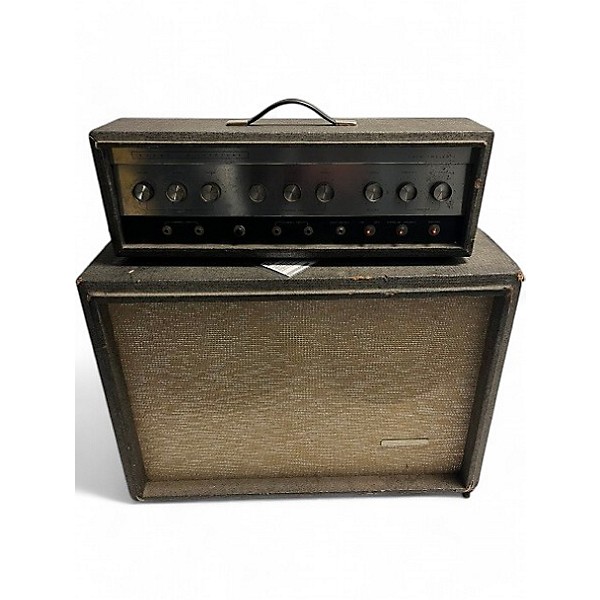 Vintage 1960s Silvertone Twin Twelve 1484 Piggy Back Set Tube Guitar Combo Amp