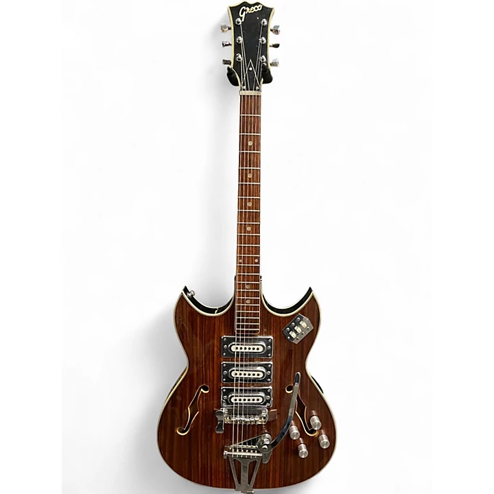 Vintage 1960s Greco 921 Rosewood Hollow Body Electric Guitar