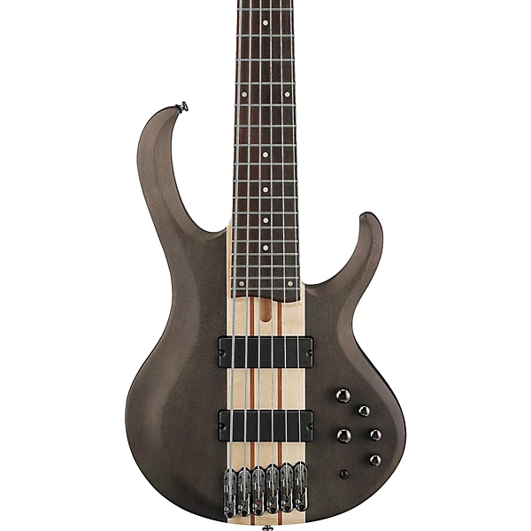 Ibanez BTB606 6 String Electric Bass Guitar Transparent Gray Flat