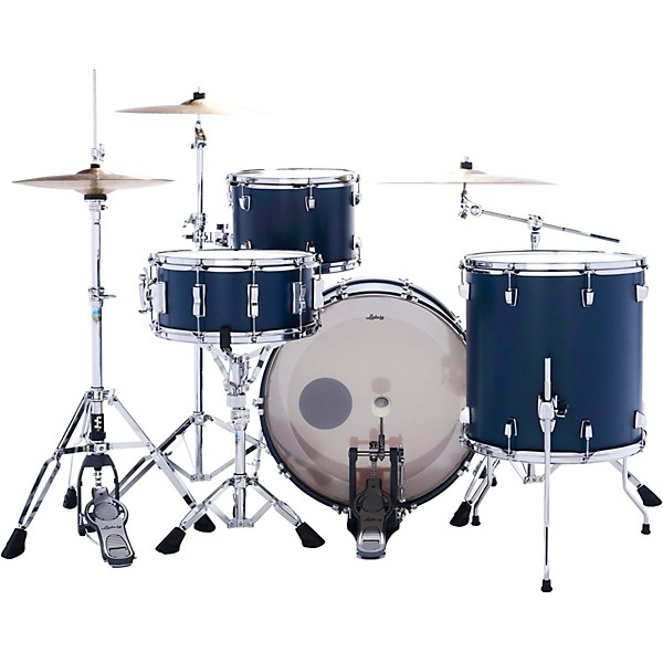 Ludwig Heritage Cherry 3 Piece Fab Shell Pack with 22 Bass Drum Level 1 Resolute Blue M20347004001000.gc