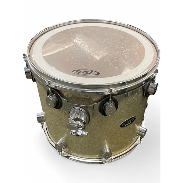 PDP by DW Used PDP by DW 5 Piece CX SERIES Silver Sparkle Drum Kit.gc