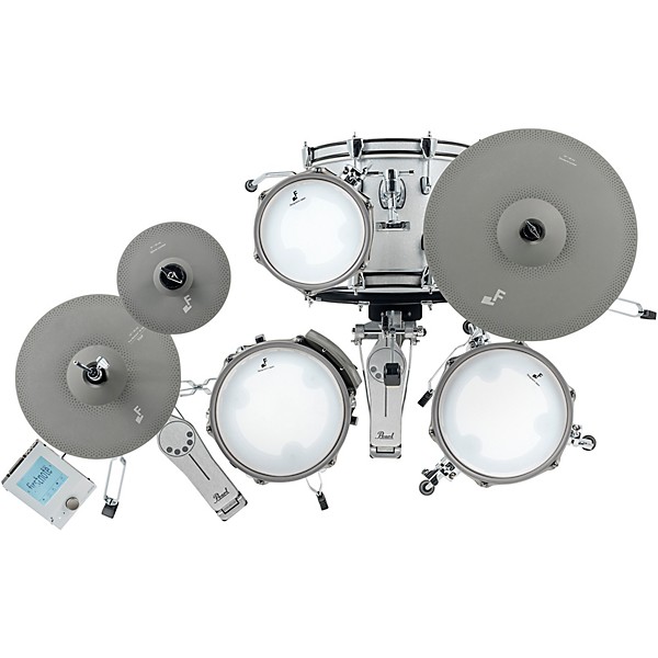 EFNOTE mini Acoustic Designed Electronic Drum Set White Sparkle