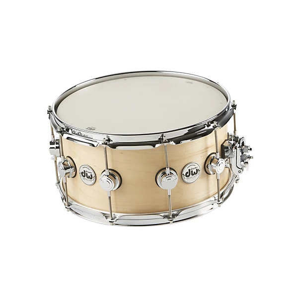 DW Collectors Series Satin Oil Snare Drum Level 1 Natural with Chrome Hardware 7x14 H89936004001001.gc