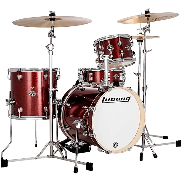 Ludwig Breakbeats by Questlove 4 Piece Shell Pack Red Sparkle