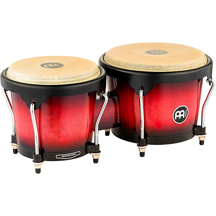 Headliner Series Wood Bongos Wine Red Burst