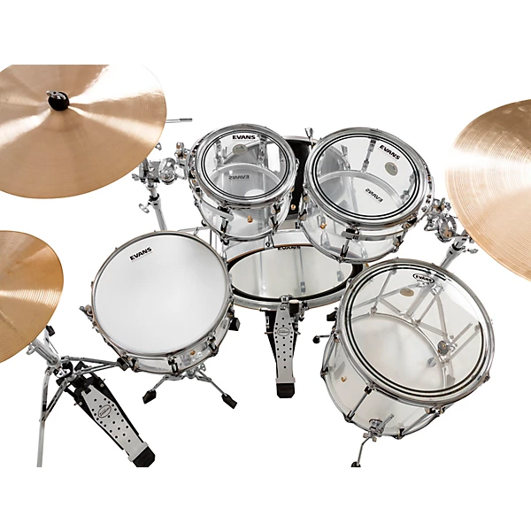 Volume Series 5 Piece Seamless Acrylic Shell Pack With 22 Bass Drum Clear
