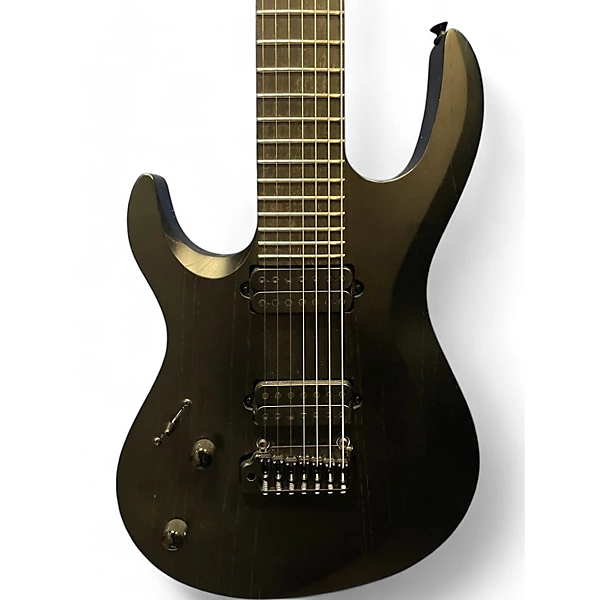 In Store Used Used Kiesel Aries 7 String Transparent Black Solid Body Electric Guitar.gc
