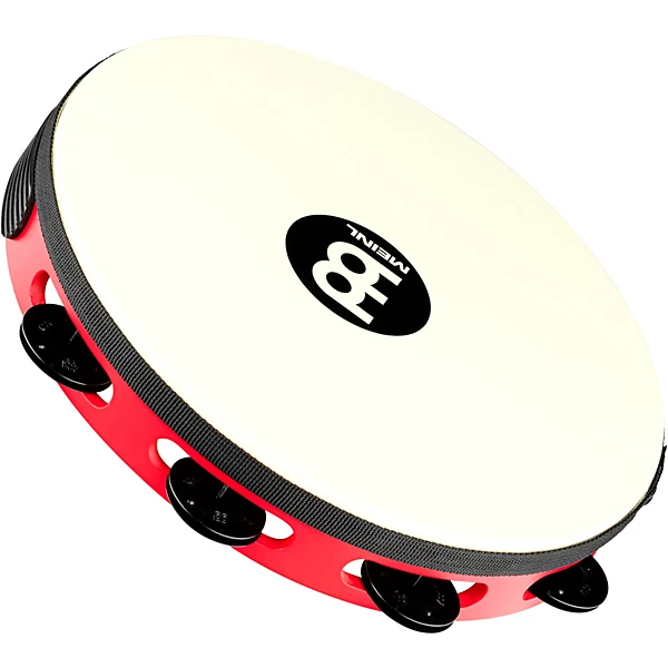 Touring Synthetic Head Wood Tambourine One Row Red