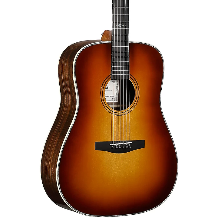 Alvarez LD70e Herringbone Laureate Series Dreadnought Acoustic Electric Guitar Sunset