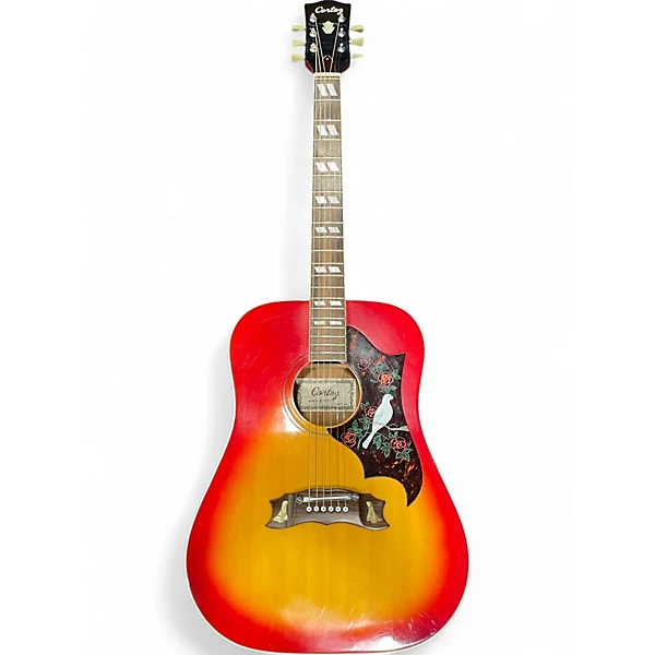 Vintage 1970s Cortez f 0055 3 Color Sunburst Acoustic Guitar